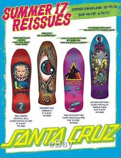 SANTA CRUZ /SMA Skateboard deck Natas Kitten Metallic Candy Pink 9.89
