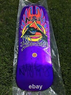 SIGNED Natas Kaupas Skateboard Deck Evil Cat Santa Cruz Santa Monica Airlines