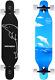 SLENDOR NEW Complete Skateboard 42 Longboard Drop-Through Maple Deck Sea Wave