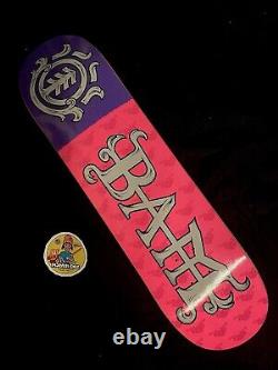 SUPER RARE Bam Margera HIM III Pink Element For Life Pro Model Skateboard Deck