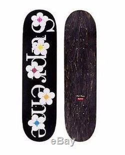 SUPREME Flowers Skateboard Deck Black 8.375 box logo camp cap tnf lv S/S 17