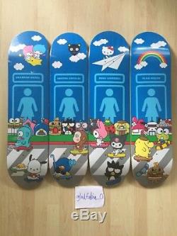 Sanrio world X girl skateboard hello kitty 4 deck complete Set supreme Qual
