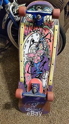 Santa Cruz Grabke melting clocks skateboard vintage 80's Powell rare board