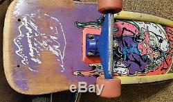 Santa Cruz Grabke melting clocks skateboard vintage 80's Powell rare board