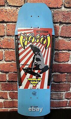 Santa Cruz Hosoi Prototype Blue Street Model (NHS) Skateboard Deck Vintage 1987