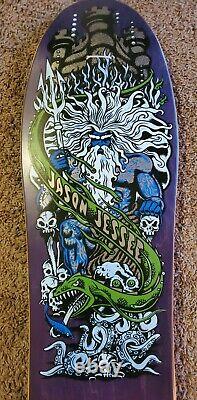 Santa Cruz Jason Jessee Neptune Skateboard Deck Vintage New BLUE REISSUE nos
