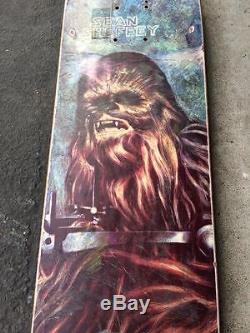Sean Sheffey Plan B Chewbacca skateboard deck. Star Wars