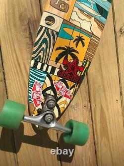 Sector 9 Erick Abel Surf Artist Series Long Board Deck with Gull wing Trucks