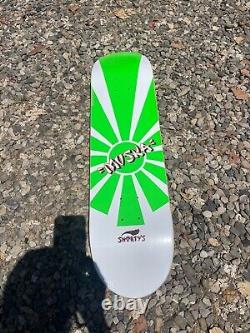 Shorty's Chad Muska Green Rising Sun reissue Skateboard Deck kamikaze RARE LE