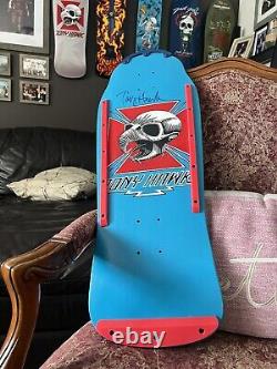 Signed Powell Peralta Tony Hawk Bones Brigade OG Skateboard Deck Blue
