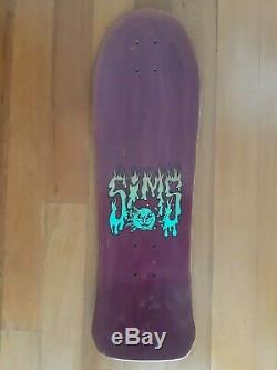 Sims Buck Smith Sun and Moon Original OG NOS Vintage Skateboard Deck Purple Dip
