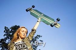 Skateboard Longboard Hybrid 39 Inch With Kick Tail Deck Design 70 MM Freewheels