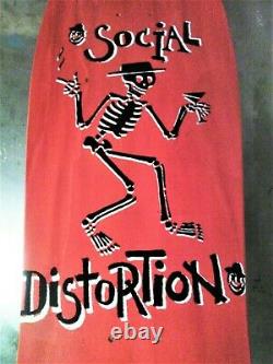Social Distortion Skull Skates COPY by BRITTON BOARDS 10X 30 red stain