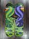 StrangeLove Skateboards Green & Purp Skunk Set Todd Bratrud Orange Decks