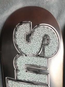 Supreme Bling Logo Skateboard Deck Set Sliver/gold