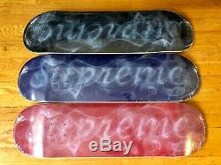 Supreme FW19 SMOKE Skateboard Deck (Set of 3) Free Shipping & Stickers