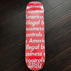 Supreme Illegal Business Controls America (IBCA) RED Skateboard Deck SS18