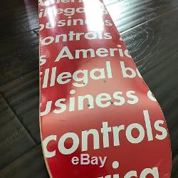 Supreme Illegal Business Controls America (IBCA) RED Skateboard Deck SS18