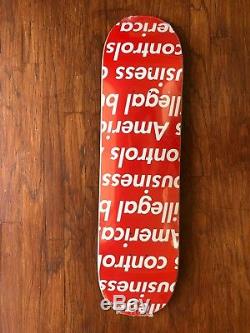 Supreme Illegal Business Controls America (IBCA) Skateboard Deck RED SS18 PCL