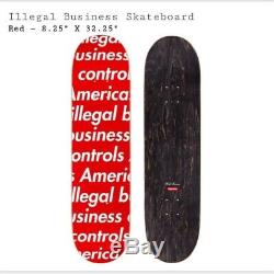 Supreme Illegal Business Controls America Skate Deck Red SS18 IBCA