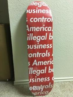 Supreme Illegal Business Skateboard Ss18 Week 1 Skate Deck Red Ibca Box Logo