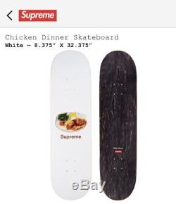 Supreme SS18 Chicken Dinner Skateboard Deck White On Hand Week 1 Box Logo