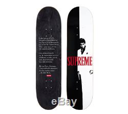 Supreme Scarface Split Skateboard Deck box logo FW17