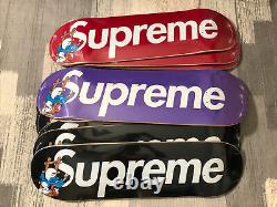 Supreme/Smurfs Skateboard Deck Only Left Black five Decks