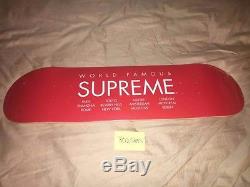 Supreme World Famous Skateboard Deck Red