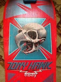 TONY HAWK POWELL PERALTA CHICKEN SKULL SKATEBOARD DECK 1983 (Unrestored) RARE