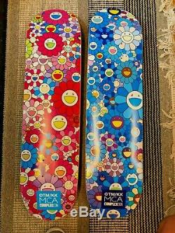 Takashi Murakami x ComplexCon Blue/Pink Flower Skateboard Decks