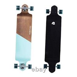 Tidal 41-inch Drop-Down Longboard Skateboard Complete Aqua Edge