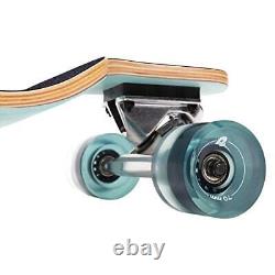 Tidal 41-inch Drop-Down Longboard Skateboard Complete Aqua Edge