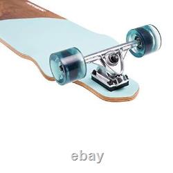 Tidal 41-inch Drop-Down Longboard Skateboard Complete Aqua Edge