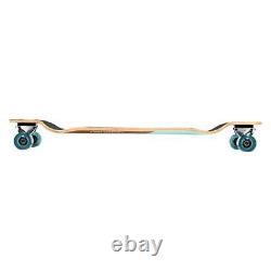 Tidal 41-inch Drop-Down Longboard Skateboard Complete Aqua Edge