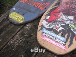 Two Old School Skateboard Decks Santa Cruz Jeff Grosso & Steve Caballero