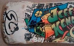 USED / Santa Cruz Jeff Kendall graffiti old school skateboard deck / VTG OG