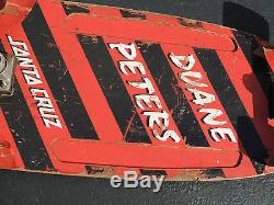 Used Duane Peters Santa Cruz Skateboard Deck complete