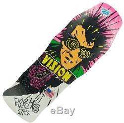 VISION Psycho Stick Skateboard Deck 10 x 30 WHITE Old Skool 1980s Old Skool
