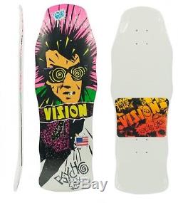 VISION Psycho Stick Skateboard Deck 10 x 30 WHITE Old Skool 1980s Old Skool