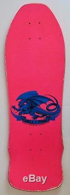 Vintage 1980 Powell Peralta Skull And Sword Skateboard Deck Hot Pink NOS Skater