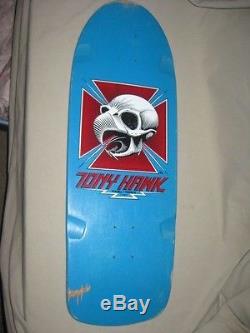 Vintage 1983 Powell Peralta Tony Hawk Chicken Skull Skateboard Deck