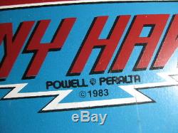Vintage 1983 Powell Peralta Tony Hawk Chicken Skull Skateboard Deck