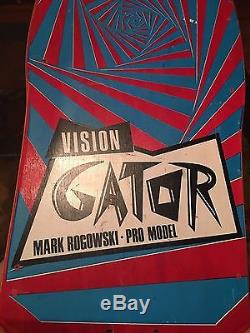 Vintage 1984 Vision Gator Rare Red/ Blue Not a Reissue! Barely Skated