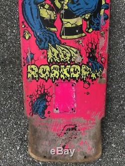 Vintage 1985 1st Edition Rob Roskopp Santa Cruz Skateboards Rare Pink Dip Deck