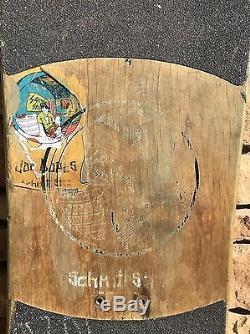Vintage 1986 Schmitt Stix Joe Lopes Crystal Ball Skateboard Deck Blue Stain