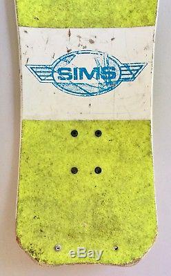 Vintage 1986 Sims Jeff Phillips Tie Dye Skateboard Deck White Dip Used RARE