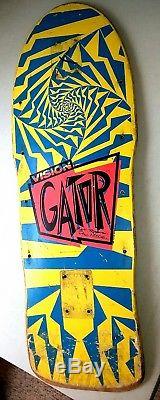 Vintage 1986 Vision Mark GATOR Rogowski Skateboard Deck SUPER RARE LOGO BLEM