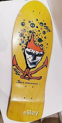Vintage 1987 Alva Chris Cook Jester Skateboard Deck