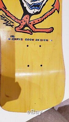 Vintage 1987 Alva Chris Cook Jester Skateboard Deck
